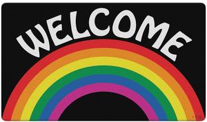 Cheap 18x30 Inch Outdoor Welcome Rainbow <strong>Pride</strong> Door Mat Doormat for Entryway Indoor Entrance - Product Image 2