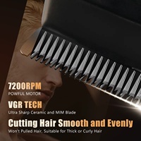 Tondeuse à cheveux professionnelle VGR V-880C rechargeable avec moteur BLDC à rotor externe, machine à couper les cheveux électrique, tondeuse pour hommes