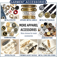 Boucles de ceinture en métal doré, boutons, étiquettes de vêtements, œillets, en alliage d'argent, laiton, acier pour la conception personnalisée de vêtements et d'accessoires, avec logo