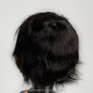 New Silk Base Style Toupee für Männer Natürlich aussehende indische Männer Haar Toupee - Product Image 4