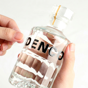 Denco <b>Transparent</b> PET Overlay <b>Label</b> Rectangular Waterproof UV Digital Printing Beverage Packaging - Product Image 1