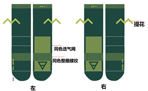 Vente en gros de chaussettes de cyclisme sur route Crew Performance chaussettes de vélo vertes chaussettes de vélo respirantes personnalisées athlétiques par sublimation fabricant - Product Image 3