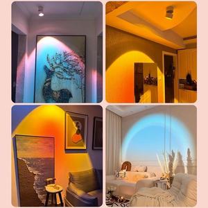 Fondo comercial para el hogar, entrada de pared, foco de puesta de sol, luz nocturna montada en superficie, <span class=keywords><strong>nunca</strong></span> se configura, pista, luz de transmisión en vivo - Product Image 1