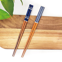 Nouvel arrivage : Coffret cadeau en bois écologique classique à motif dragon, 2 paires de baguettes en bois de 23 cm, certifié LFGB, pour entreprise