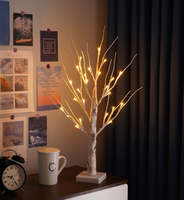Lampe LED Arbre de Noël à Succès Commercial, Lumière de Branche d'Arbre Blanc/Noir pour Chambre, Décoration de Fête, Aménagement Paysager, Lumières Lumineuses