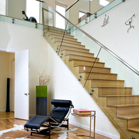 Fabricant chinois d'escaliers intérieurs de haute qualité, marches d'escalier flottantes, escalier droit flottant moderne pour maison