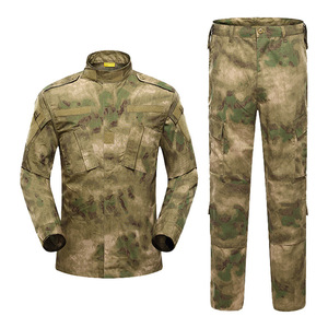 Haute qualité <span class=keywords><strong>Jungle</strong></span> vert Camouflage <span class=keywords><strong>Jack</strong></span> pantalon Polyester enduit tissu col montant fermeture éclair solide respirant uniforme pour l'automne - Product Image 5