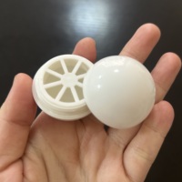 ISMAN Vente en gros de boîtes à baume à lèvres en plastique blanches en forme de boule de 8 g, emballage sphérique pour rouge à lèvres, contenants cosmétiques pour enfants
