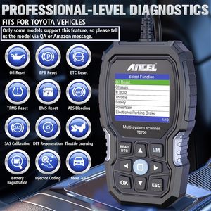 ANCEL TD700 <span class=keywords><strong>OBD2</strong></span>スキャナー トヨタ全車種対応 システムコードリーダー 車両診断ツール TD700診断ツール ABS再学習機能付き - Product Image 6