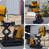 Mini Bétonnière sur Chenilles CR750 de Fabrication Chinoise avec Moteur à Essence et Engrenages – Haute Productivité, Système Entièrement Hydraulique