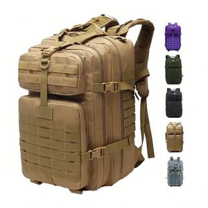 Sac à dos tactique 56-76L Système MOLLE Extérieur en nylon Cadre unisexe Utilisation en extérieur Fermeture à glissière Sangles en sangle - Product Image 1