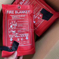 Paquete de 4 Mantas Ignífugas para Cocina, Auto y Hogar, Manta Ignífuga de Fibra de Vidrio de 1.2m X 1.2m, Kit de Supervivencia de Emergencia para el Hogar