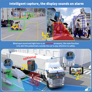 9 ~ 36V xe tải an toàn hệ thống báo động điểm mù hệ thống phát hiện BSD với điều khiển bằng giọng nói dual-màn hình hiển thị cho xe tải - Product Image 2