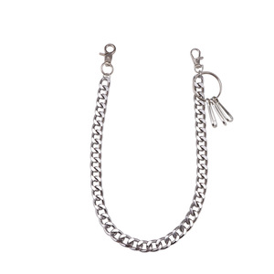 โซ่คล้องกางเกงโลหะชั้นเดียวสุดเก๋พร้อมจี้พู่ห้อยวงกลมสำหรับสวมใส่ทุกวัน เครื่องประดับแฟชั่นฮิปฮอป - Product Image 5