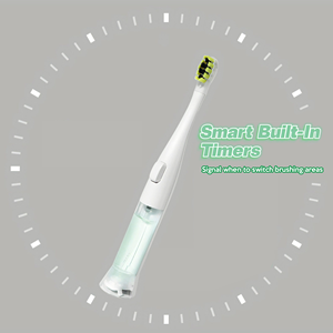 SonicPump Electric Toothbrush – <b>Battery</b> Operated with Built-in Mouthwash Reservoir & <b>Pump</b>, Gentle Bristles 3 Sonic Mode - Product Image 2
