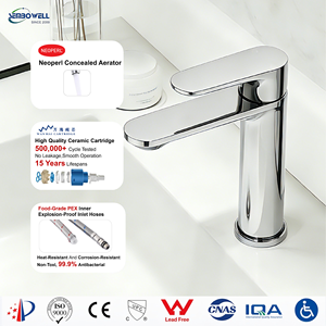 <span class=keywords><strong>Rubinetto</strong></span> miscelatore <span class=keywords><strong>alto</strong></span> per <span class=keywords><strong>lavabo</strong></span> Watermark, con maniglia a leva singola, in acciaio inox 304, per bagno - Product Image 3
