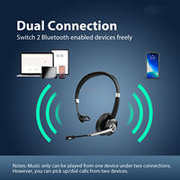 Auriculares Inalámbricos BT-683C para Centro de Llamadas con Micrófono ENC, Auriculares de una Sola Oreja para Conductores de Camiones y Computadoras