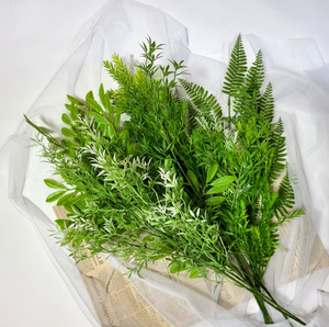Venta al por mayor de plástico de seda verde follaje dejar tallos ramas de hojas artificiales <span class=keywords><strong>para</strong></span> la decoración del hogar de la boda - Product Image 2