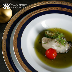 Ventes flash, ensembles d'<span class=keywords><strong>assiettes</strong></span> en <span class=keywords><strong>porcelaine</strong></span>, vaisselle de luxe pour hôtel, <span class=keywords><strong>assiettes</strong></span> à bord doré, nouveautés 2021, ensembles d'<span class=keywords><strong>assiettes</strong></span>, vaisselle - Product Image 2