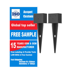 16.5*6*4 po Base de support de <span class=keywords><strong>poteau</strong></span> <span class=keywords><strong>en</strong></span> métal Support de <span class=keywords><strong>poteau</strong></span> de clôture réglable Ancres de <span class=keywords><strong>poteau</strong></span> Tige de support pour boîte aux lettres Rampe de pont Noir - Product Image 1