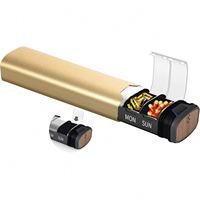 JH Medibox, organiseur de pilules personnalisable, étanche, en alliage d'aluminium, de qualité alimentaire, grande capacité, compartiments, 7 jours, logo personnalisé