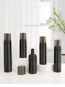 ขวดปั๊มโฟมพลาสติกสีดำแบบเป็นมิตรกับสิ่งแวดล้อม ขนาด 100 มล. 150 มล. 200 มล. 250 มล. จำนวน 100 ชิ้น ขวดเปล่าสำหรับล้างมือ โฟมล้างหน้า มูส - Product Image 5