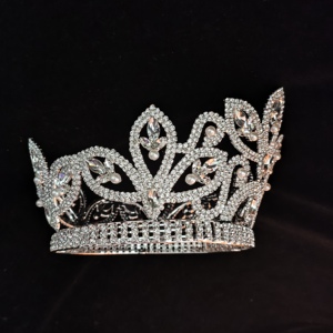 Corona <span class=keywords><strong>da</strong></span> <span class=keywords><strong>Re</strong></span> o Regina Completa e Rotonda, Grande e Alta, con Strass e Perle per Concorsi di Bellezza - Product Image 5