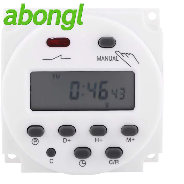 Roarkit CN101A DC/AC 220V 50Hz Digital LCD Power Programmable Timer Time Switch Relay 16A Industrial Use