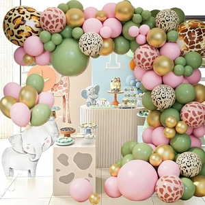 <span class=keywords><strong>Jungle</strong></span> Balloon Set Giraffe Tiger Stripe 4D Película de aluminio Globo Baby Shower Fiesta Decoración - Product Image 5