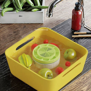 Lavavajillas de frutas 2 en 1 con filtro 2025 Filtro de cocina multifuncional Cesta de drenaje de plástico Filtro de lavado de verduras - Product Image 2