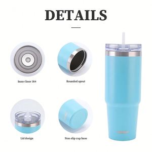 Leak Proof Outdoor 30 Oz Multi-Color Insulated Stainless Steel Water Bottle Reusable Metal Sealed <b>Large</b> Capacity Car <b>Mug</b> Cup - Product Image 3