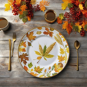 Venta al por mayor juegos de <span class=keywords><strong>vajilla</strong></span> de <span class=keywords><strong>melamina</strong></span>-Primavera floreciente otoño jardín Flora 18 piezas 20 piezas 24 piezas plato y plato - Product Image 1