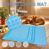 Tapis rafraîchissant en soie glacée pour animaux de compagnie, respirant, imperméable, écologique, doux, lavable, antidérapant, coussin de lit d'été pour chiens et chats