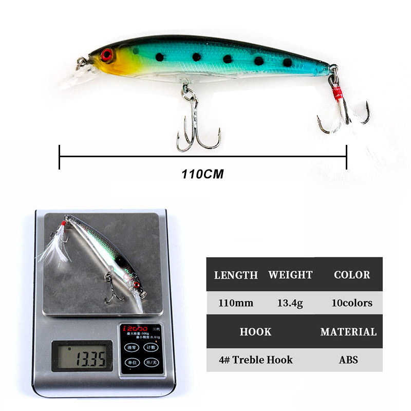 Alpha 11CM 13 4G Minnow Fishing
