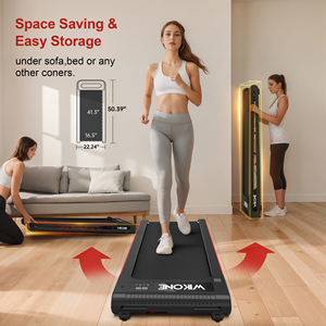 Tapis de marche sous le bureau, tapis de course électrique avec moteur silencieux pour équipement d'exercice à domicile - Product Image 5