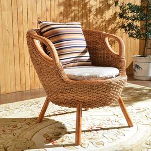 Sillas tejidas Teng de plástico de ratán de ocio para jardín al aire libre de estilo chino - Product Image 4