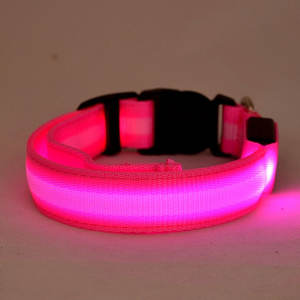 Collares con luces <span class=keywords><strong>LED</strong></span> para mascotas, collares ajustables de poliéster que brillan en la noche, collares luminosos de seguridad para perros y gatos, suministros para mascotas - Product Image 5