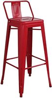 Tabouret en métal au Design industriel moderne, avec repose-dos, chaise empilable, pour Restaurant, café, bar, salle à manger, 16 pièces