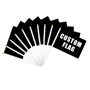 Impresión de Banderas Personalizadas, Bandera de Estados Unidos con Diseño Personalizado, Bandera de Mano de 14x21cm con Asta, Bandera con Logotipo para Eventos Deportivos - Product Image 2