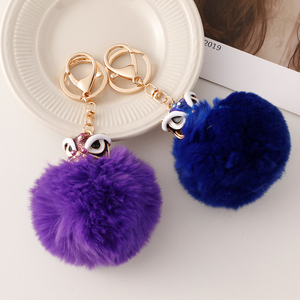 Màu hồng lông bóng văn hóa yếu tố trang trí thời trang phụ nữ túi quyến rũ Móc Chìa Khóa múa sư tử Trung Quốc mạ vàng hợp kim móc - Product Image 3