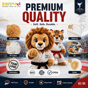 Souvenirs en peluche de karaté personnalisés pour les fans et les spectateurs, animaux en peluche écologiques, usine OEM, délai de livraison court - Product Image 3