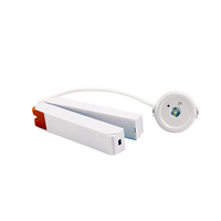 Plafonnier LED encastré avec batterie de secours LiFePO4, éclairage d'urgence 3H, puissance 2W