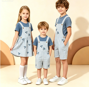 OEM ODM Pantalones <span class=keywords><strong>Cortos</strong></span> con Tirantes para Bebé, Diseño Casual con Estampado de <span class=keywords><strong>Mickey</strong></span> Mouse, Pantalones con Tirantes Personalizados para Niño - Product Image 1