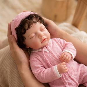 BAkwbwBY Muñeca Bebé <span class=keywords><strong>Reborn</strong></span> Realista de Silicona Sólida de 18 Pulgadas, Certificada por ASTM, con Expresión de Sueño - Product Image 2