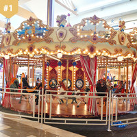 Parc d'attractions de luxe pour enfants, grand centre commercial intérieur avec 24 places et manèges, carrousel Merry Go Round certifié CE à vendre
