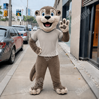 Costume de mascotte géant personnalisé en peluche de loutre/furet du fabricant Shengye, tenue fourrure pour publicité, défilés et événements