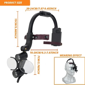 Lampe frontale LED dentaire multifonctionnelle Fencia YL-420 avec loupe grossissante 3,5X pour chirurgie, binoculaire, Classe II CE - Product Image 4