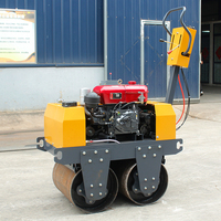 Nouveau Compacteur Routier à Double Tambour Autopropulsé 600kg 800kg pour Asphalte et Terre, Mini Machine de Compactage Économique