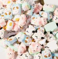 Accessoires en résine motif chien de dessin animé mignon pour DIY, colle crème, coque de téléphone, épingle à cheveux, autocollant tridimensionnel fait main, article de décoration