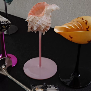 Gobelet en verre artisanal personnalisé en coquille de conque naturelle, écologique et réutilisable, style bohème, pour boissons froides, vin et cocktails - Product Image 5